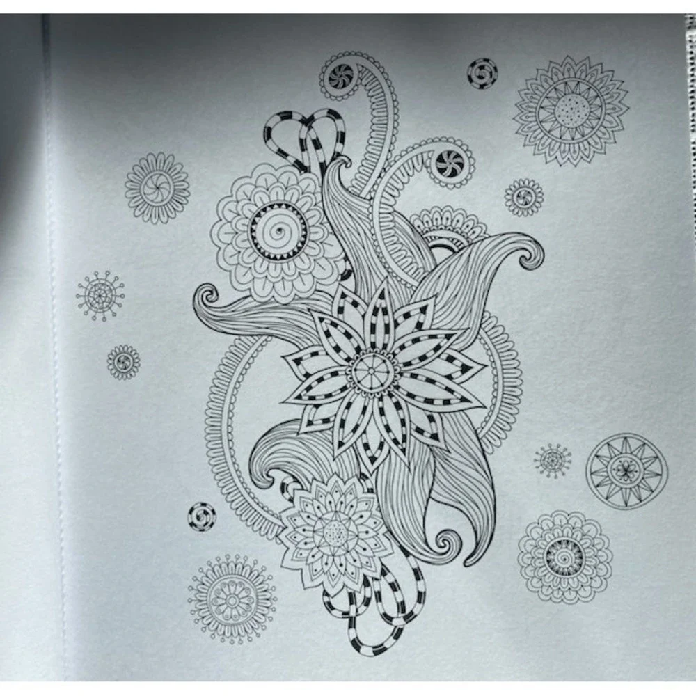 Colorama Coloring Book Flowers Paisleys Stained Glass 2015 Telebrands Press 100+